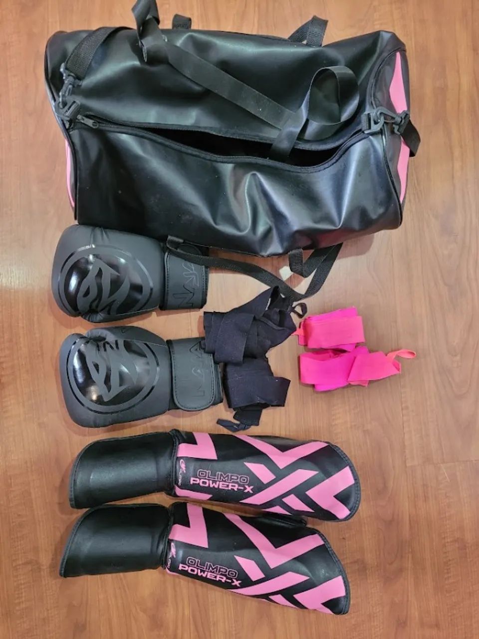 Caneleira Olimpo Power-X Muay Thai + Bolsa - P ROSA - Foto 2