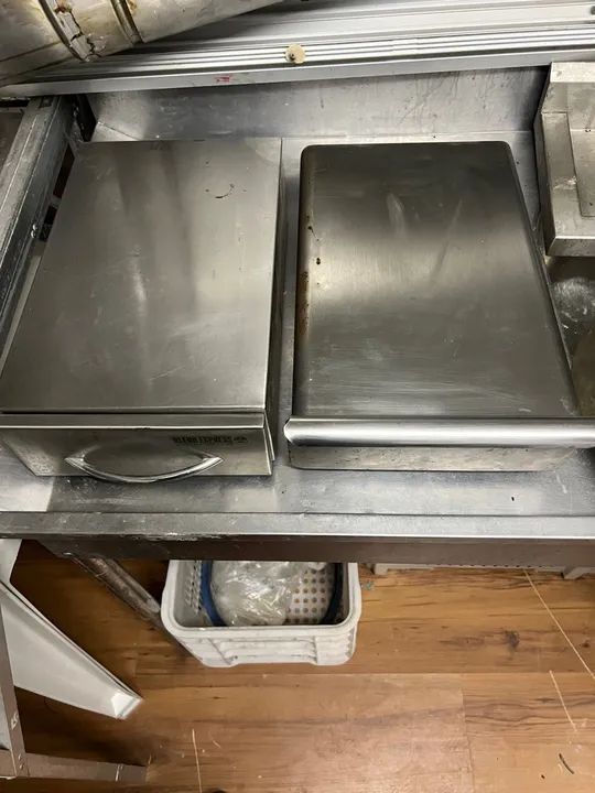 Gaveta de Aço Inox para Borra de Café 