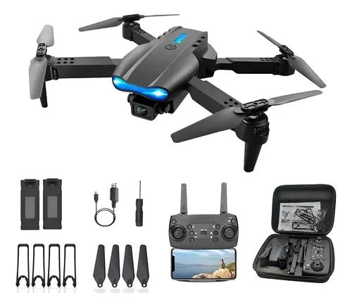 Drone 4k Wifi 2 Dupla Hd Câmeras Profissional Cor Preto Preto