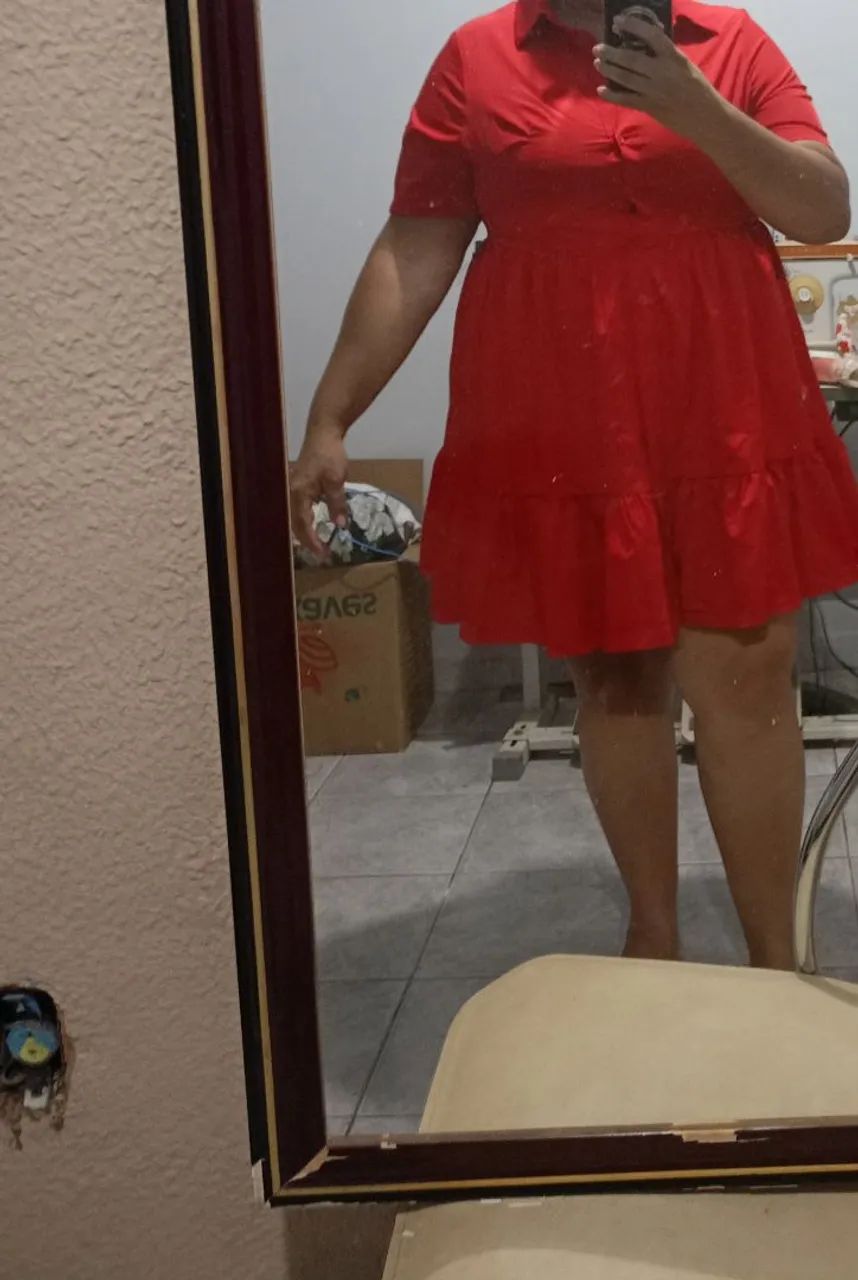 Vestido Vermelho Plus Size - Foto 3
