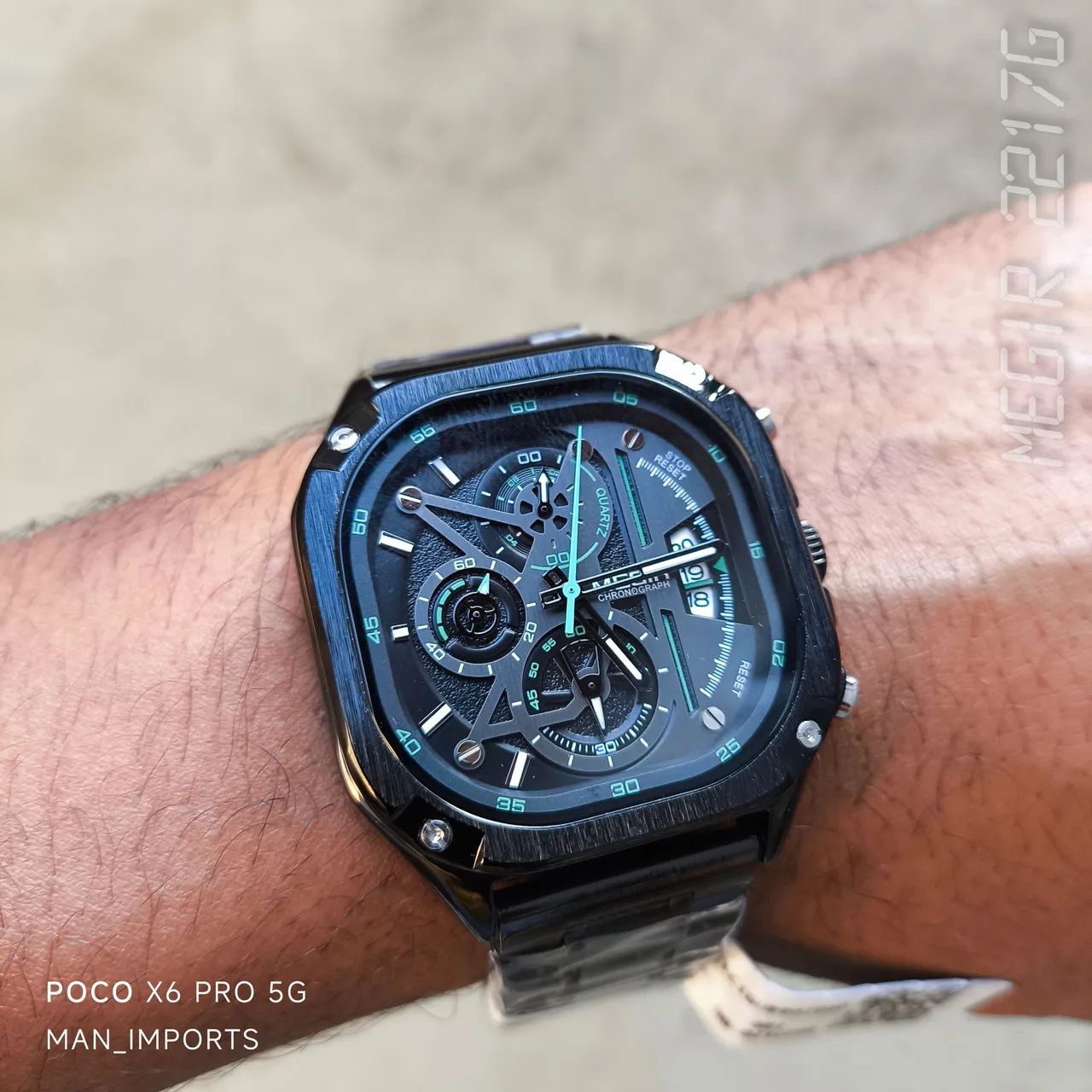 MEGIR 2217G - Relógio Sport/Luxo com Cronógrafo 100% Funcional e 2 Pulseiras - Foto 5