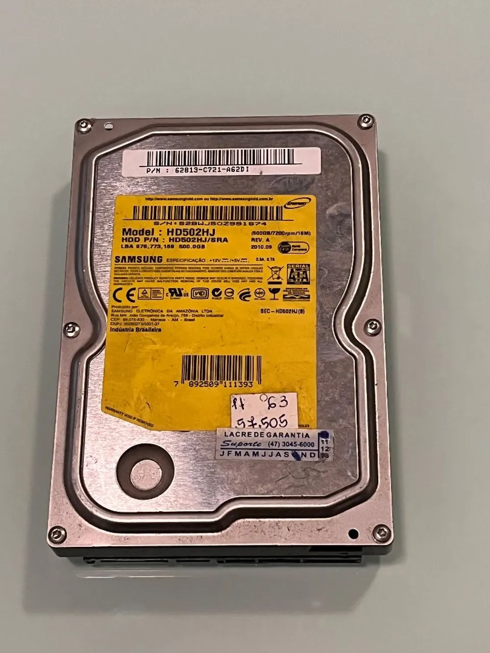 HD Samsung 500GB SATA 3.5" - HD502HJ