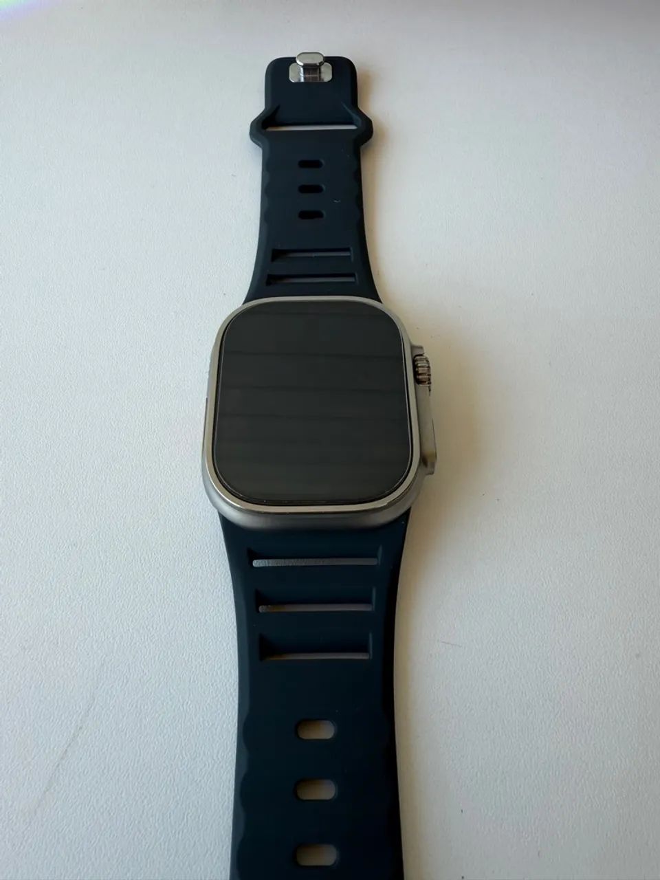 Pulseira Apple Watch Ultra  de Silicone Alta Resistência Preta - Foto 2