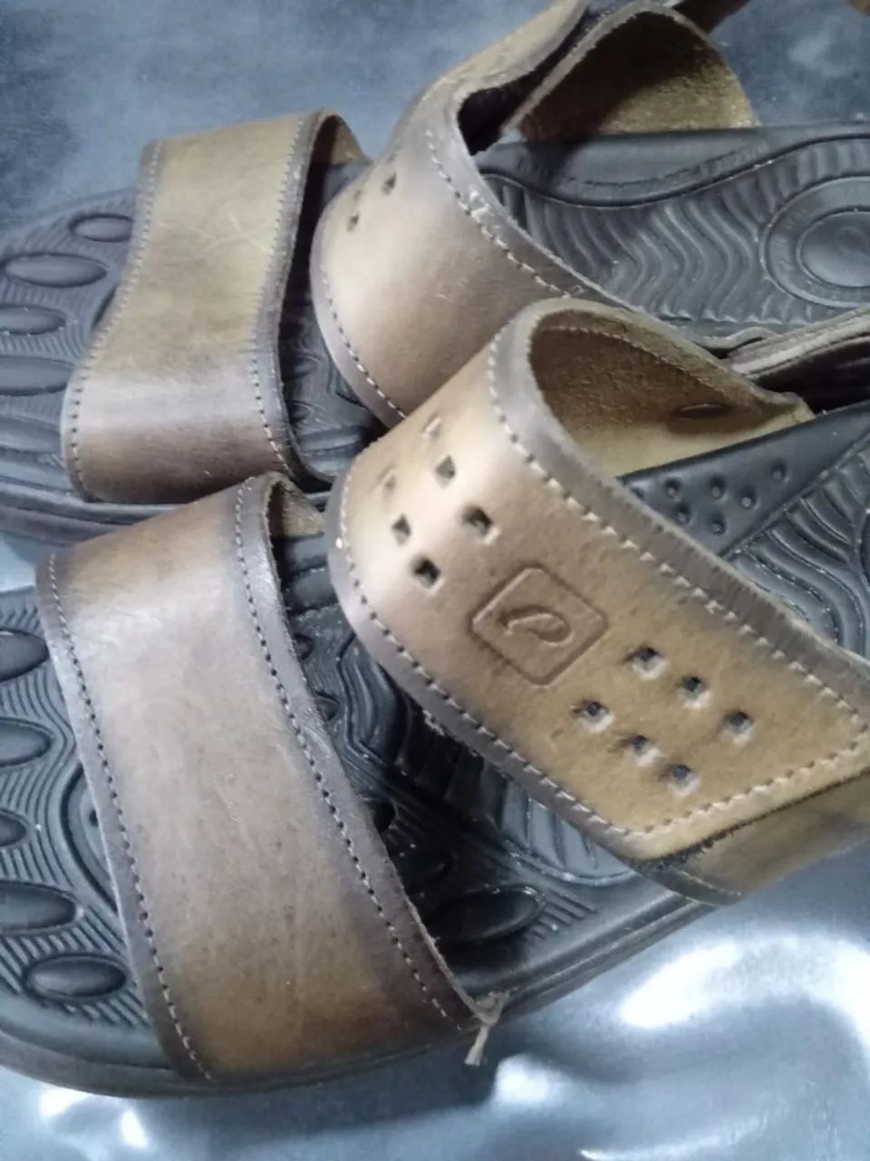 Sandália em couro Pegada <br> - Foto 2