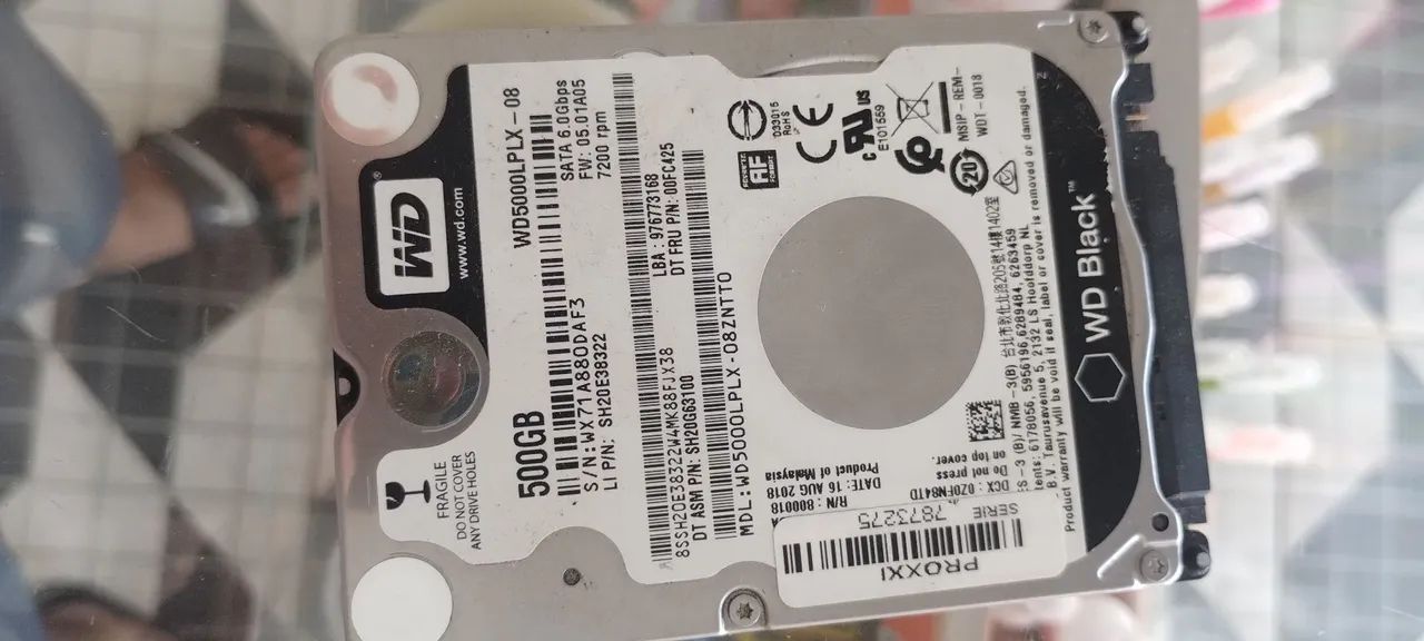 HD WD Black 500GB SATA 6.0Gbps