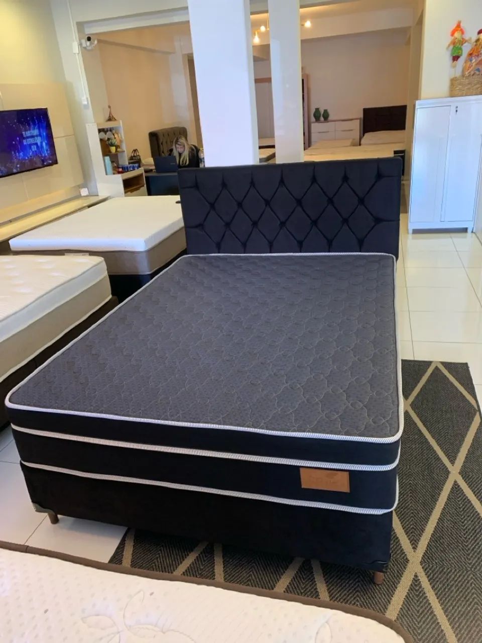 Cama de Casal NOVA - BASE BOX + COLCHÃO - ENTREGA GRÁTIS! - Foto 5
