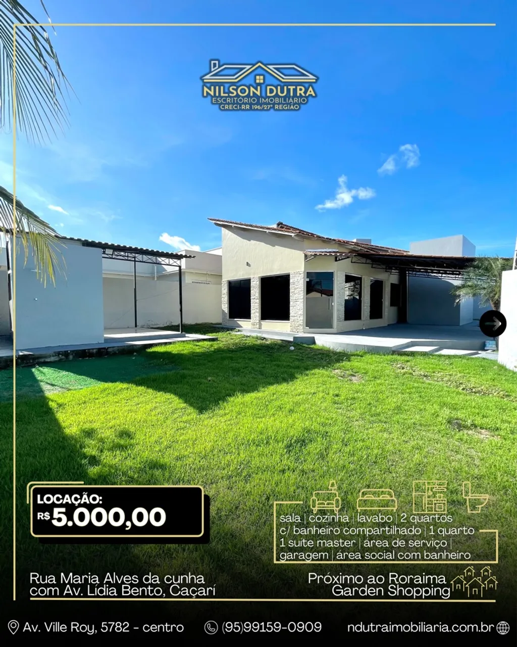Casa disponível para locação no bairro Caçarí