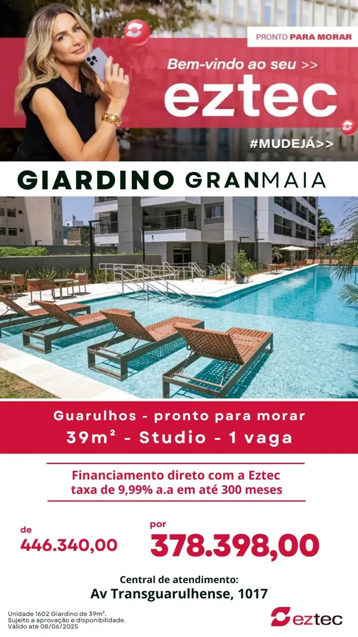 Studio 39m² no Macedo | Pronto pra Morar ou Airbnb | Entrega Imediata e Ótimo Custo-Benefí
