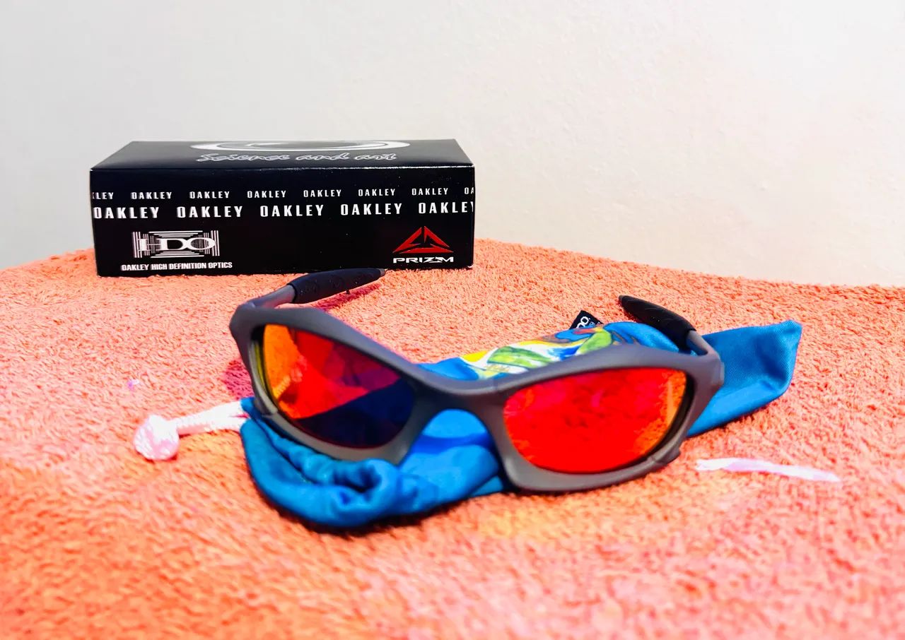 Óculos Splice Jacket Xmetal Linha Premium ( Oakley ) Cinza, Lente Black Ruby - Foto 4
