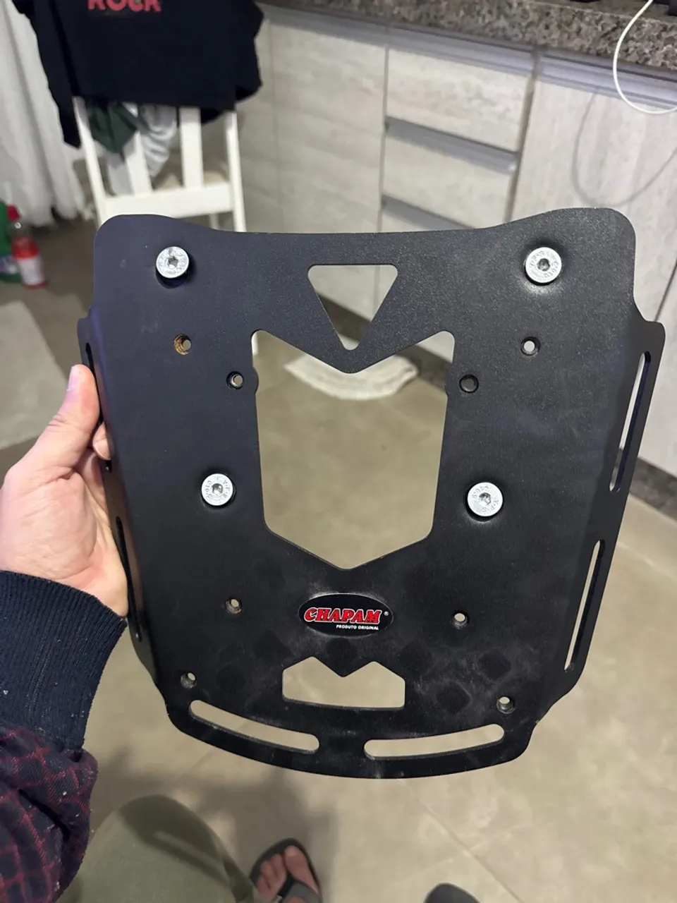 Bagageiro Suporte Bau Chapa Bauleto Triumph Tiger 900 Chapam