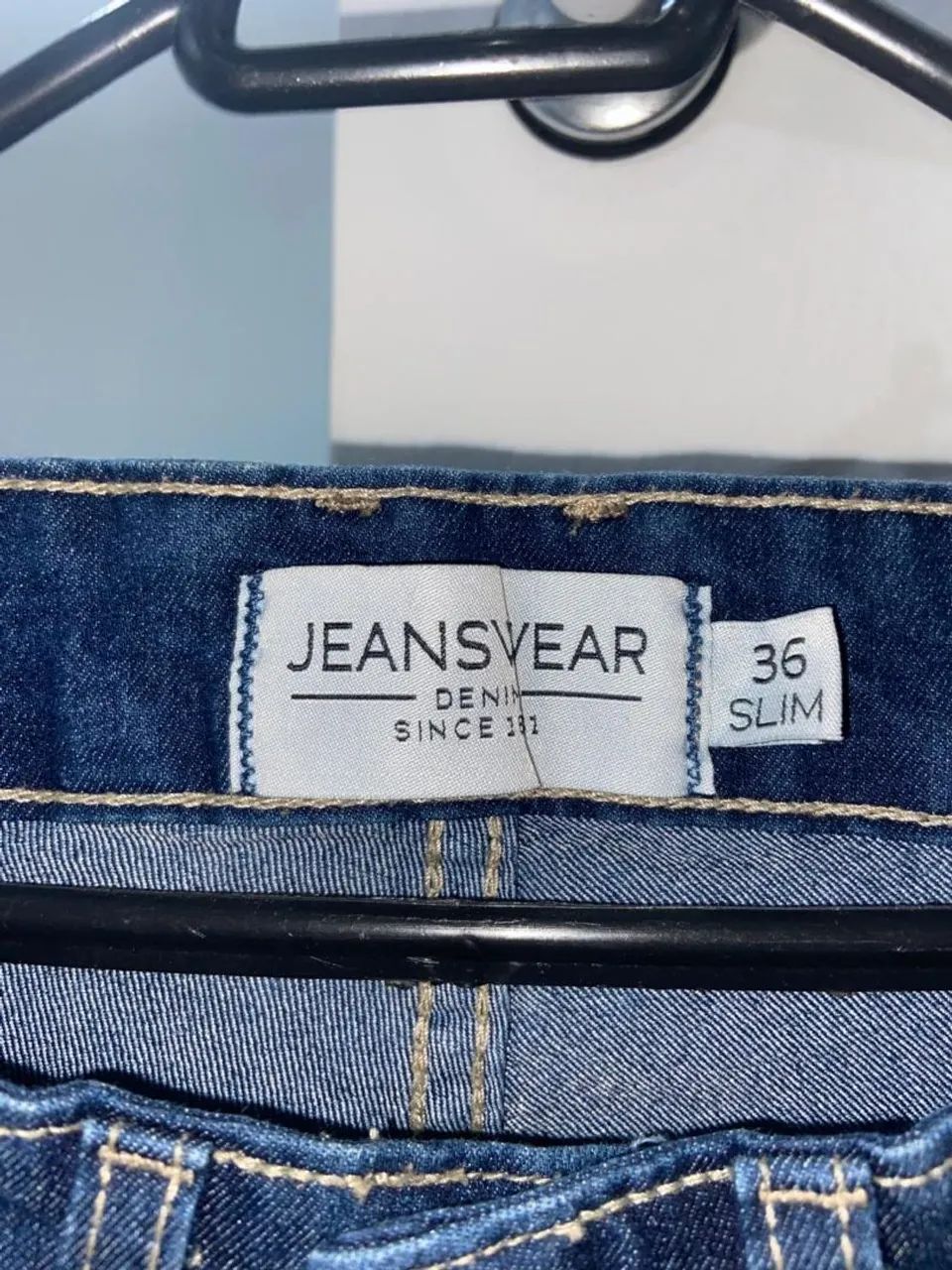 Calça Jeans Slim Azul Escuro - Foto 2