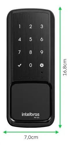Fechadura Digital De Sobrepor Fv 101 Preta - Intelbras - Foto 2