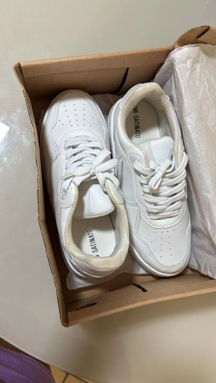 Tênis Branco Marca Satinato 36 - Foto 3