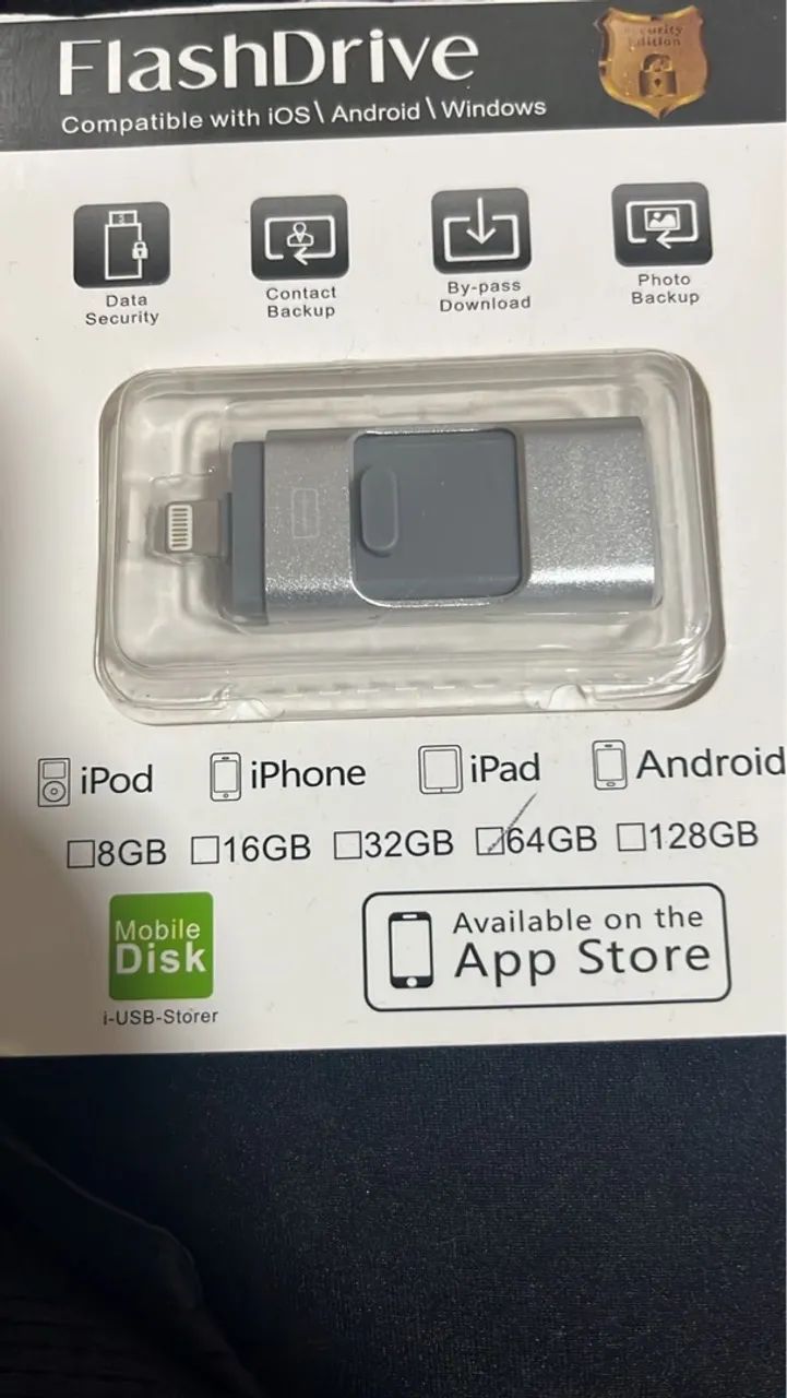 FlashDrive para iOS/Android/Windows - Backup e Armazenamento