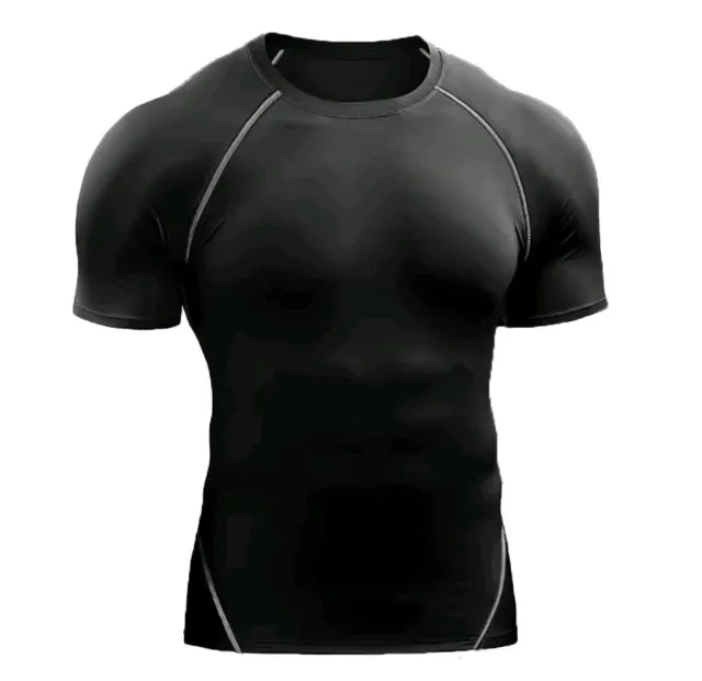 Camisa de compressão UV tamanho M | Manga curta fitness