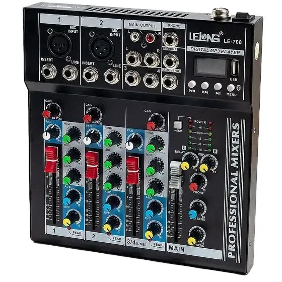 MESA DE SOM 4 CANAIS LE-708 - LELONG