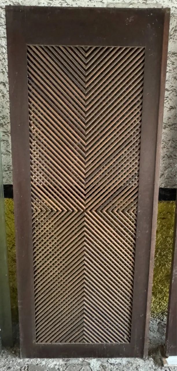 Double Sliding Door Black Brown Solid Wood64385505076737121