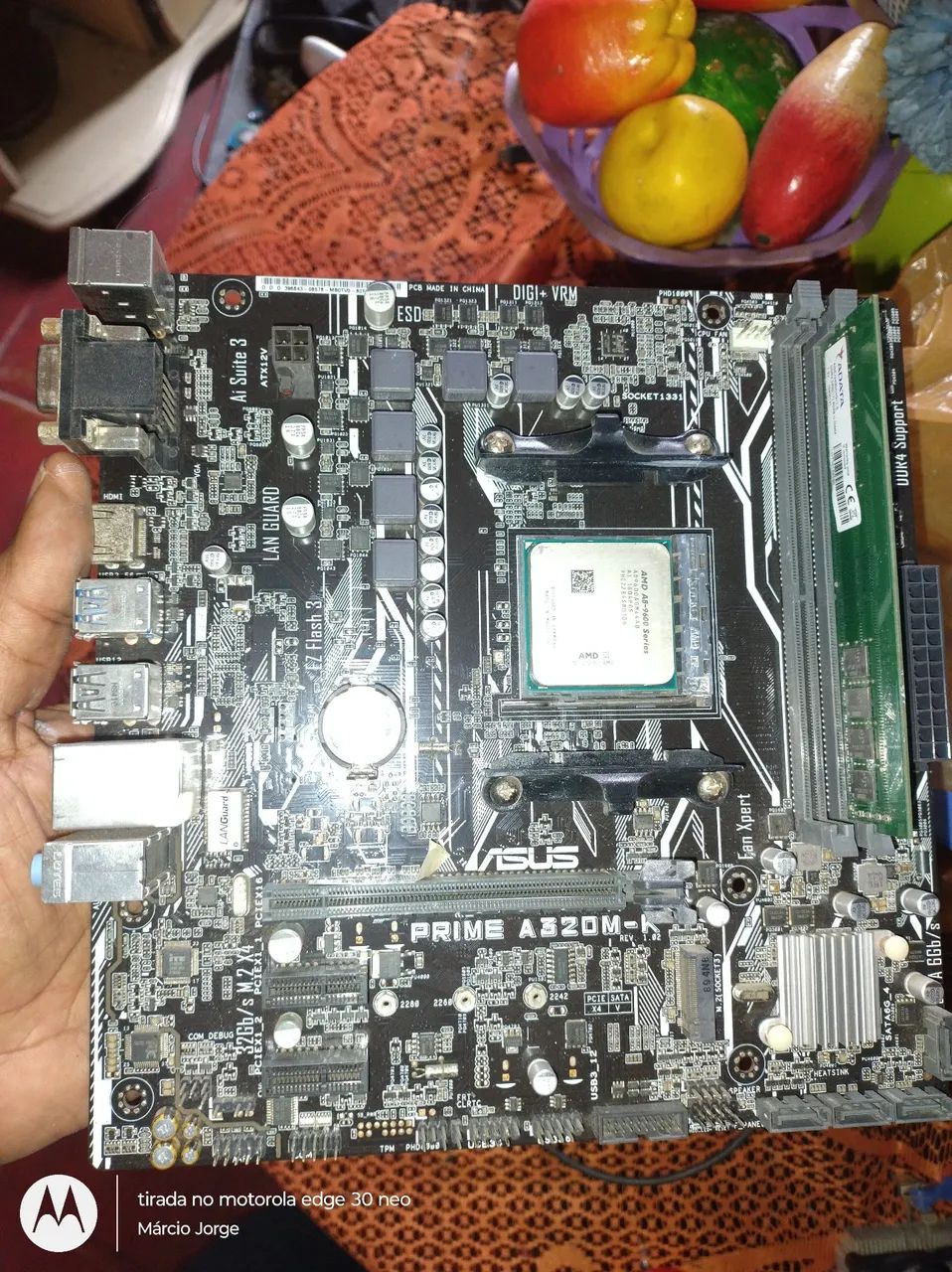 Kit placa mãe e processador 64312621608066124