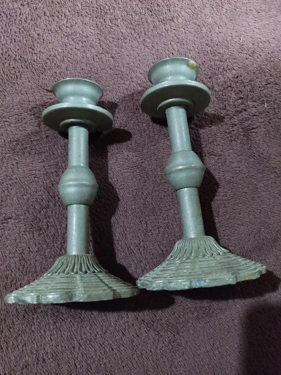 Pacote Castiçais de metal vintage + Acessórios de Decoração antiguidades