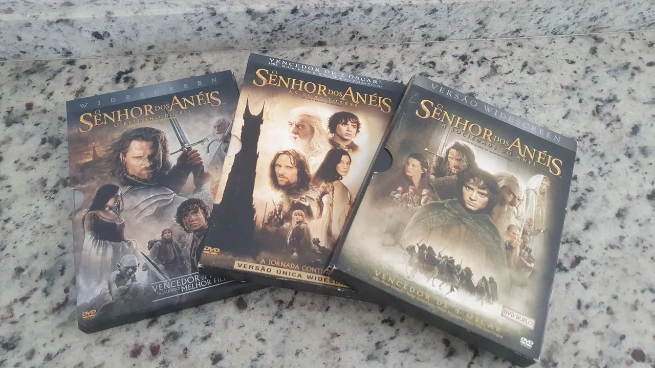Dvd coleção Senhor dos Anéis 3 discos