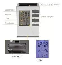 Relógio mesa Lelong LE-8124 porta caneta - Foto 3