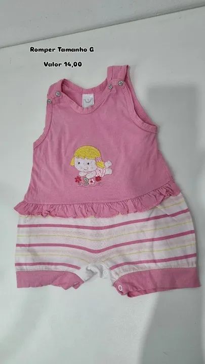Lotinho 4 Rompers Tamanho G - Foto 3
