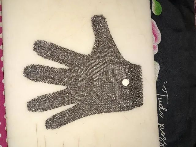 LUVA MALHA DE AÇO ANTI CORTE