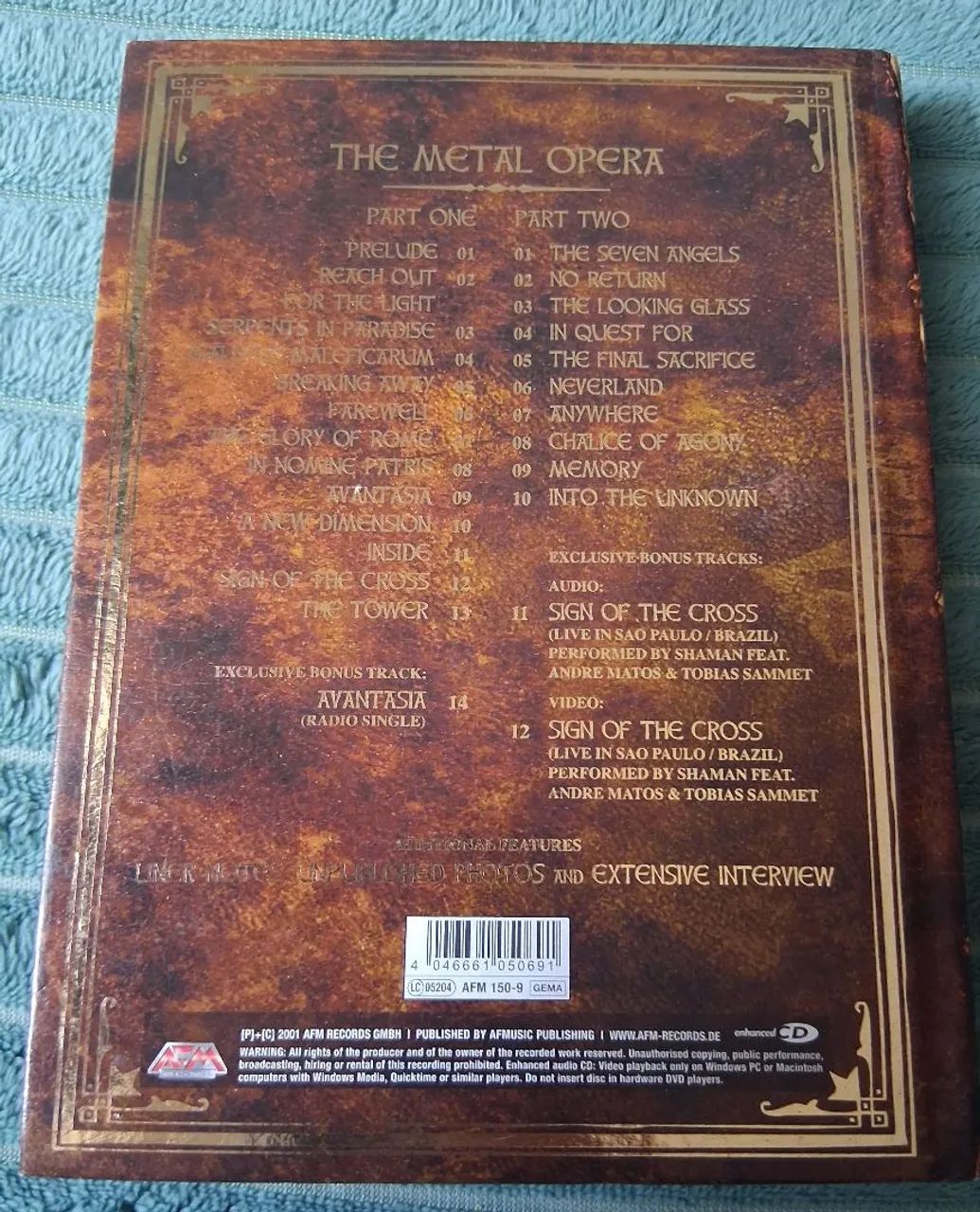 Avantasia - The Metal Opera Parts I & II - Gold Edition - CDs