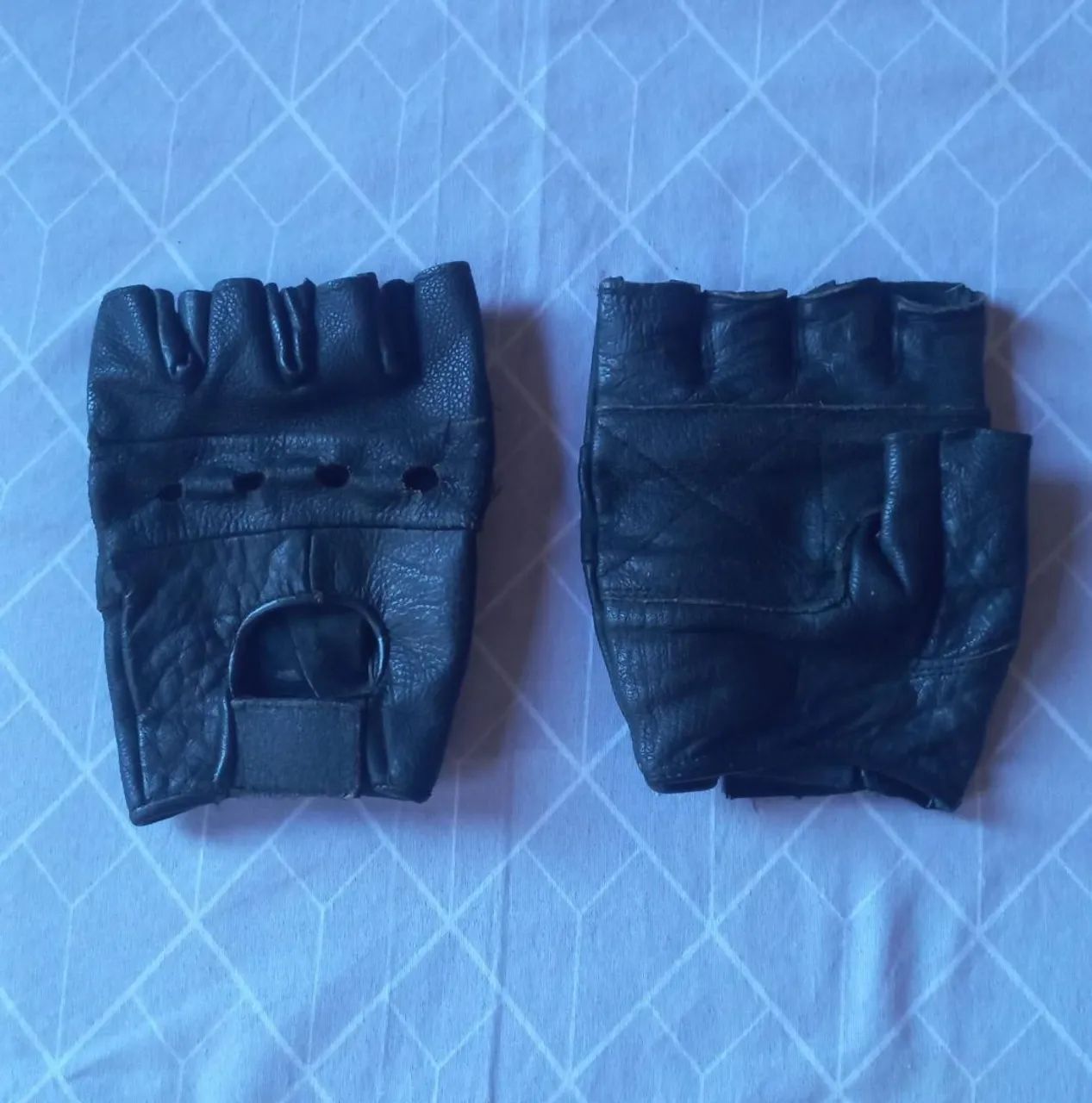 Luvas e touca de couro legítimo para moto e frio  - Foto 4