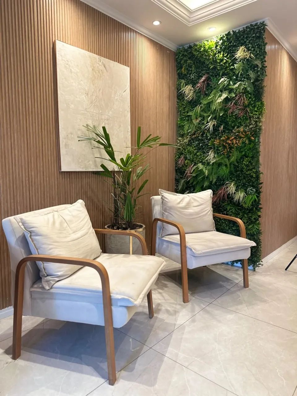 Jogo de poltronas em suede Bianchi Móveis