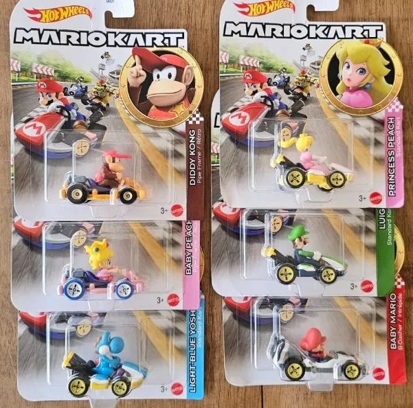 Mario Kart Hot Wheels Coleção Kit Com 6