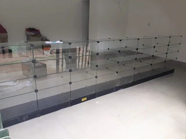 Balcão de vidro 4m para loja