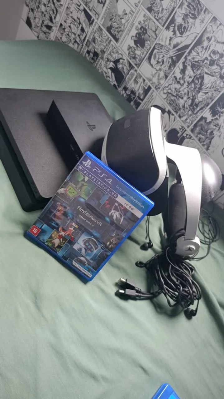 PlayStation 4 com VR e 2 controles - Foto 4