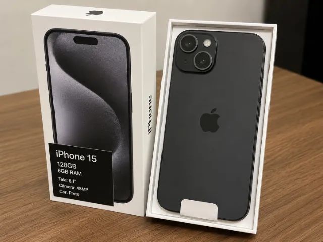 iPhone 15 128GB 6GB RAM Tela: 6.1