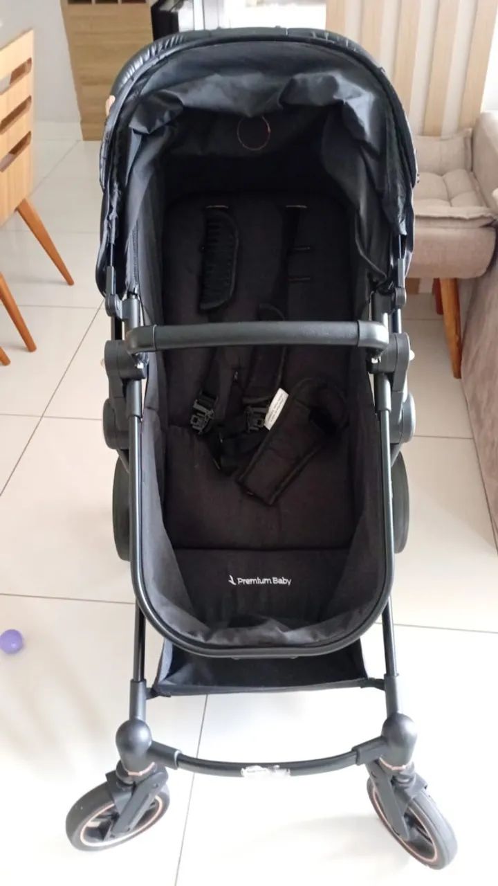 Carrinho Premium Baby + Bebê Conforto - Conjunto Completo - Foto 3