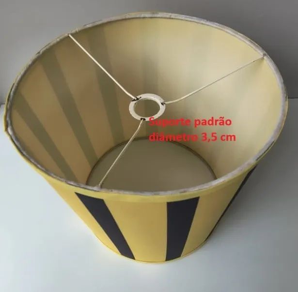 Cúpula cilindrica de algodão para abajur - Foto 4