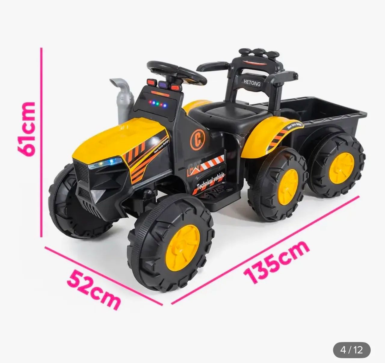 Mini trator elétrico infantil - Foto 4