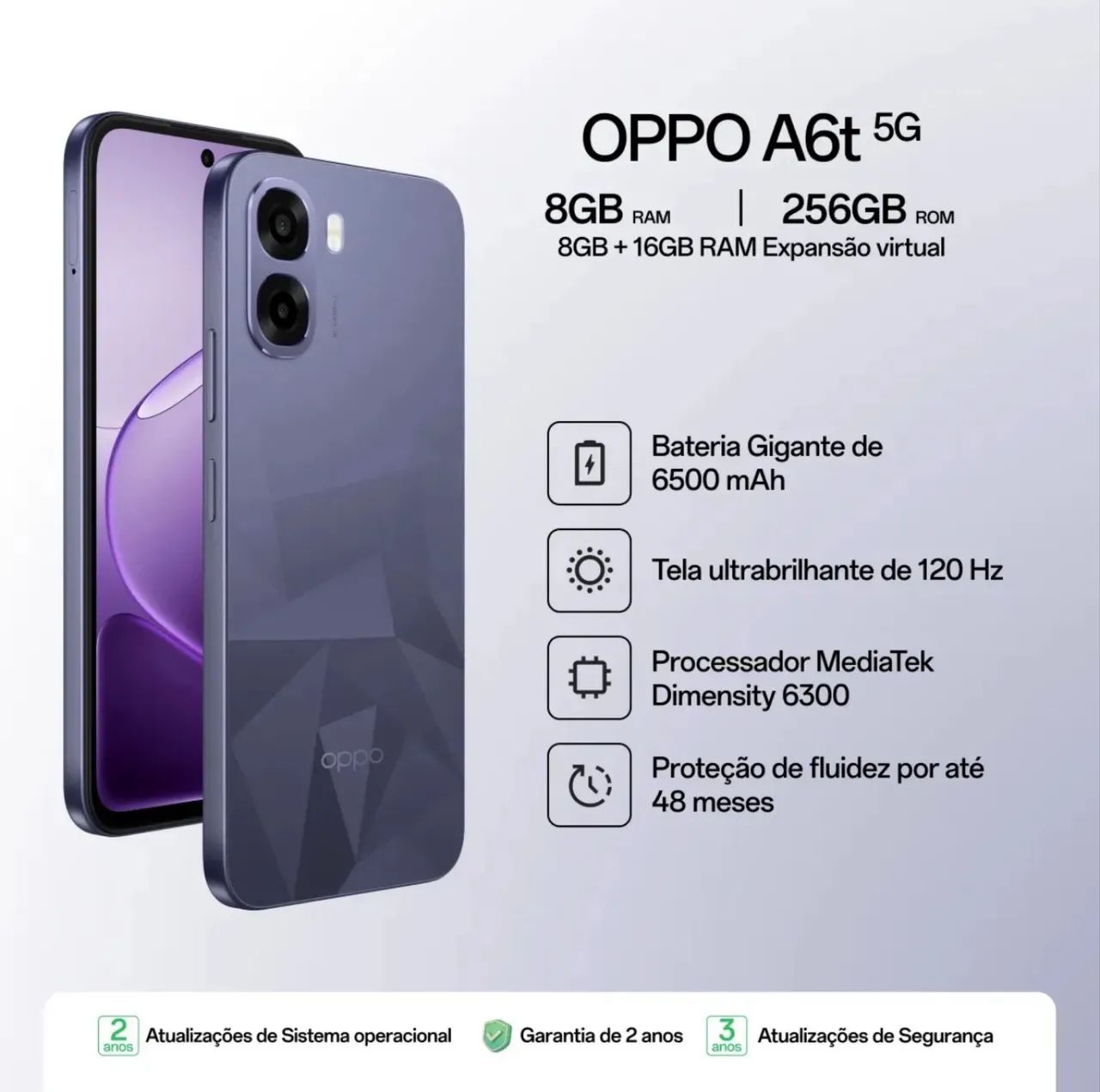Celular OPPO A6t - 5G 256gb - lacrado 