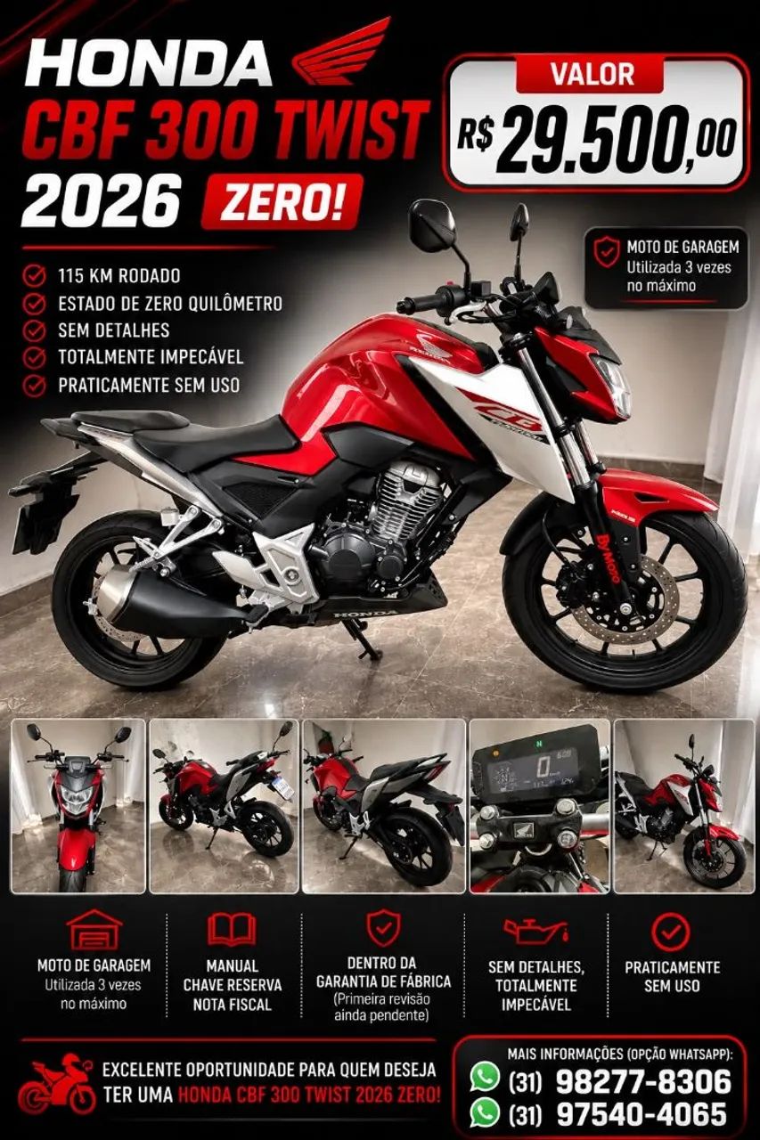 CBF300 ZERO KM