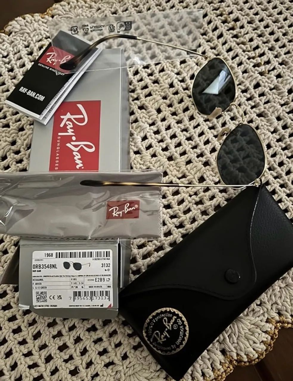Ray Ban Hexagonal - Dourado - 54 - NOVO/SEM USO - Original - Foto 3