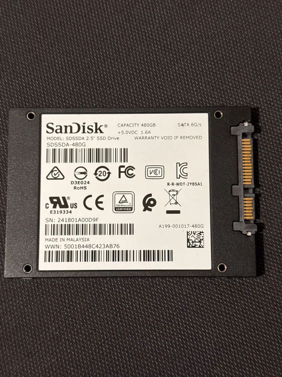 Ssd Sandisk 480gb 2.5  Sata 3 - Sdssda-480g - Foto 2