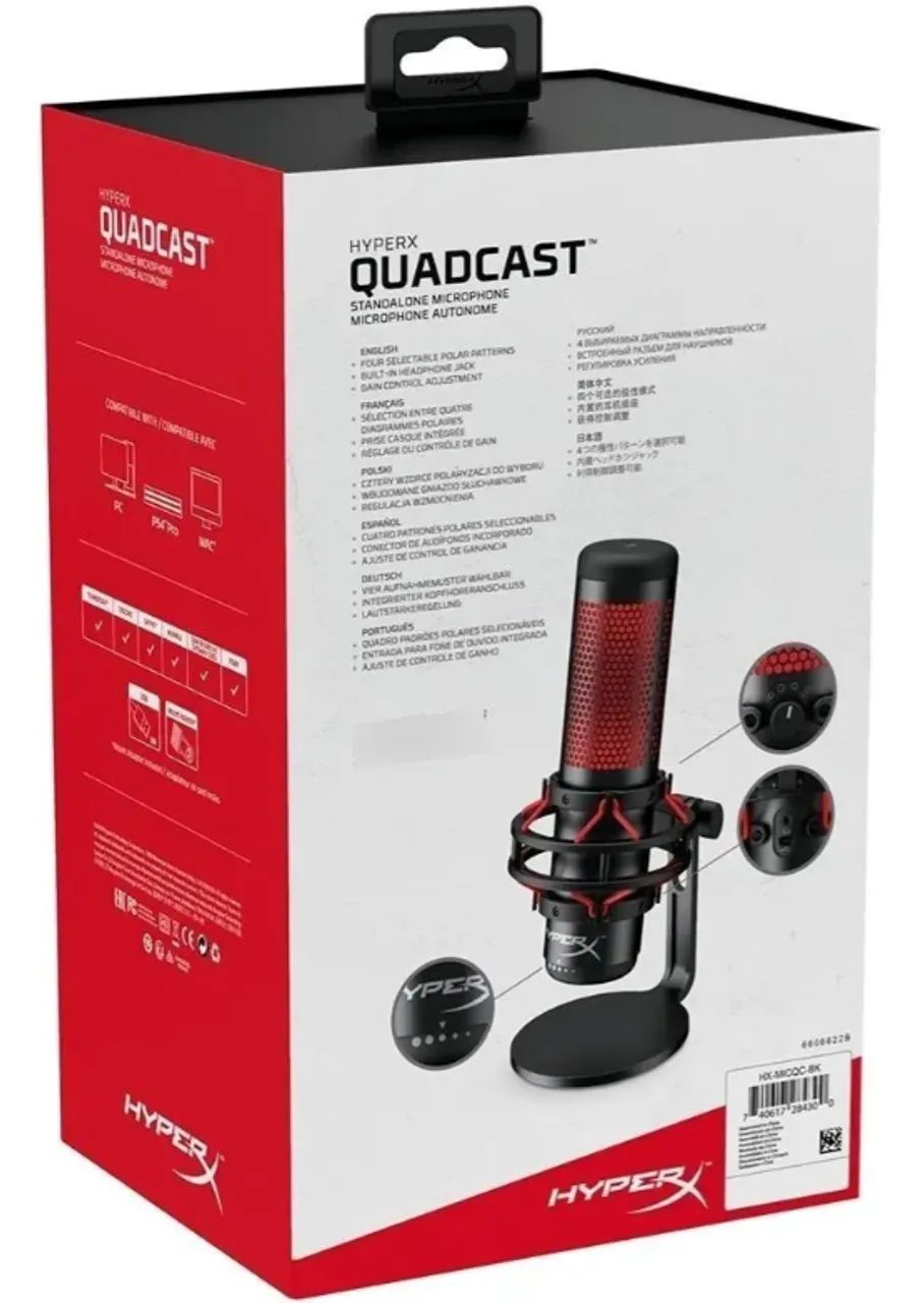Microfone Condensador Gamer HyperX QuadCast - Foto 2