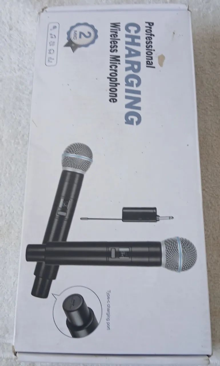 MICROFONE PROFESSIONAL DUPLO SEM FIO CHARGING - Foto 4