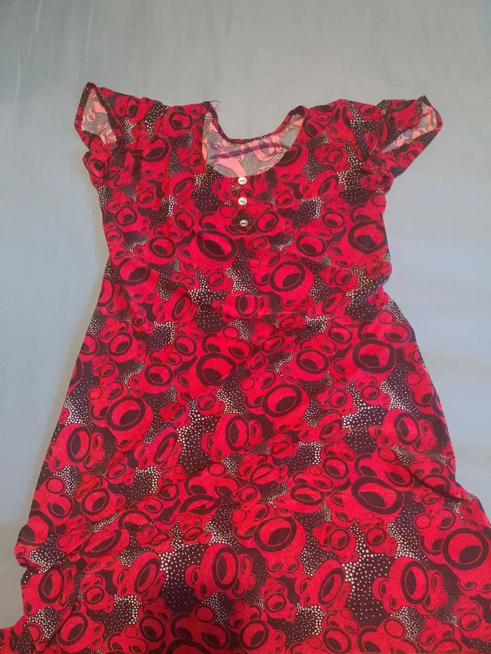 Vestido estampado vermelho G