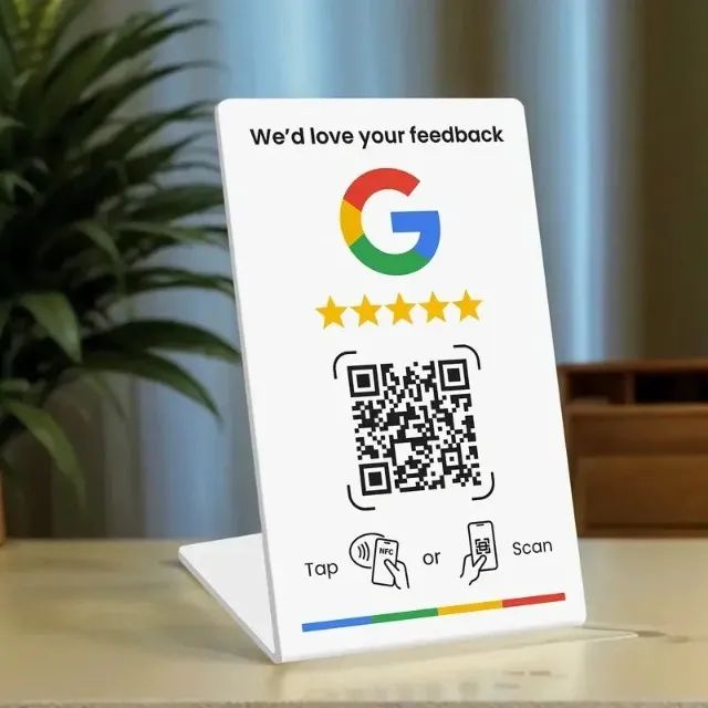 Plaquinha de Avaliação Google com NFC e QR Code - Acrílico - Foto 4