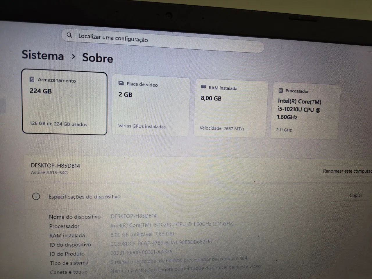 I5 10° com placa de vídeo com garantia - Foto 5