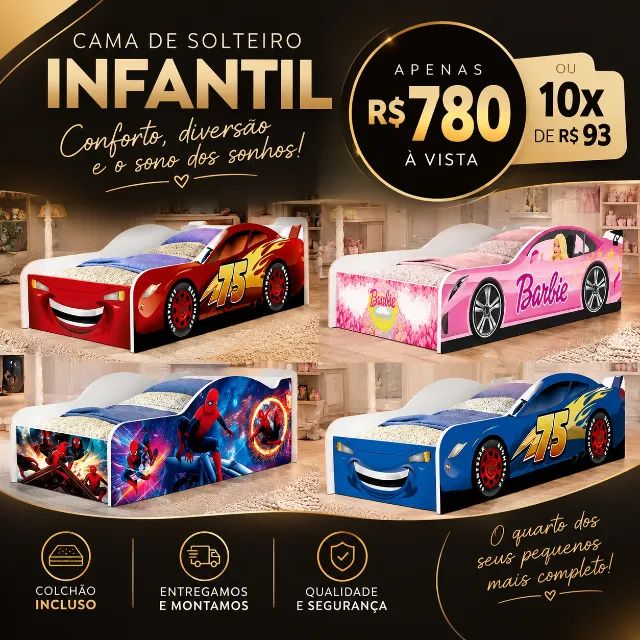 CAMA INFANTIL COM COLCHAO