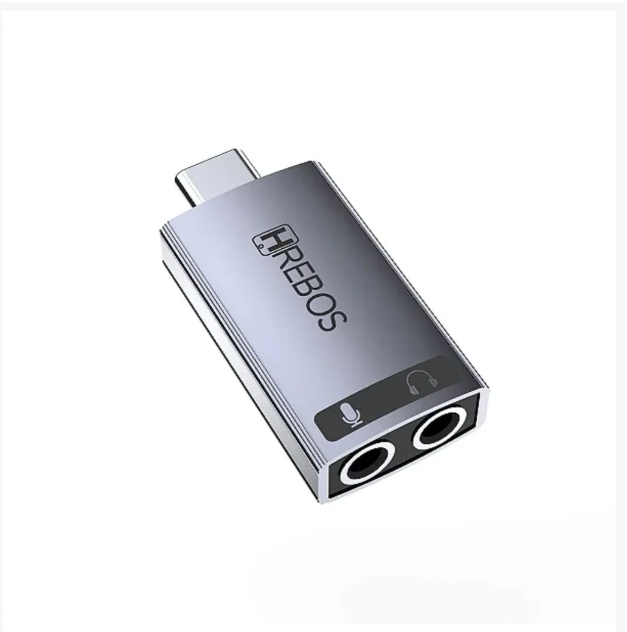 Placa de Som Externa Tipo C para Dual P3 (P2 3.5mm) Fone e Microfone - Hrebos  - Foto 3