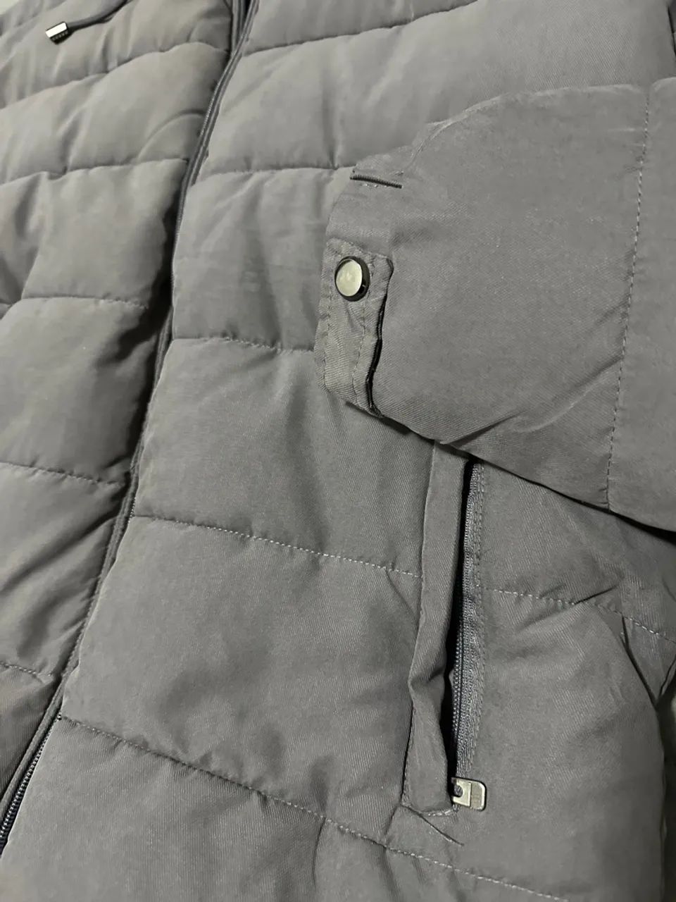 Jaqueta puffer cinza  - Foto 4