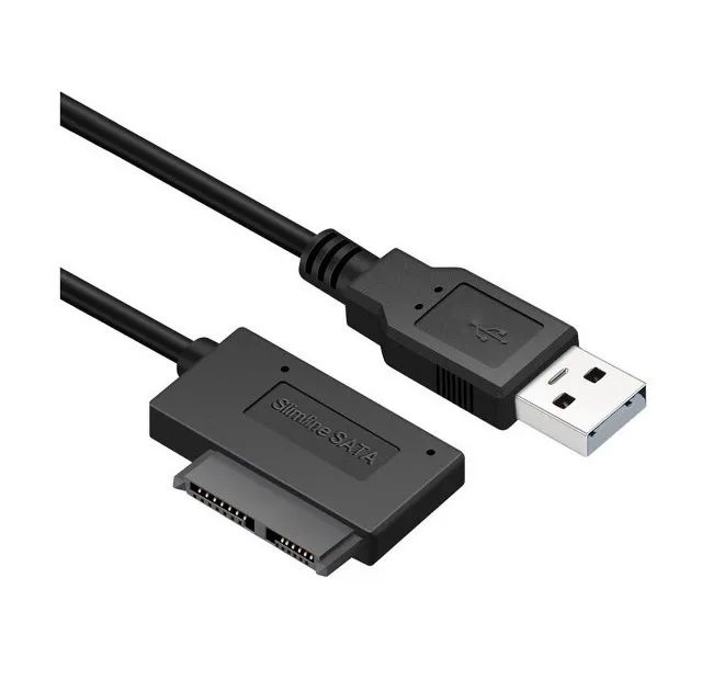 cabo usb 2.0 externo pra mini sata 13 pinos cd dvd rom notebook laptop